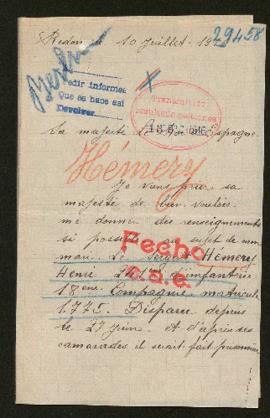 Expediente de Henri Hémery