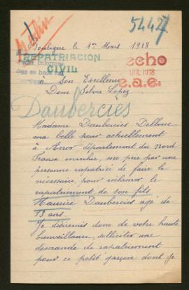 Expediente de Maurice Daubercies