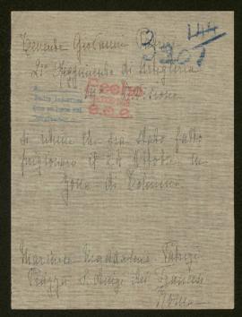 Expediente de Giovanni Patrizi