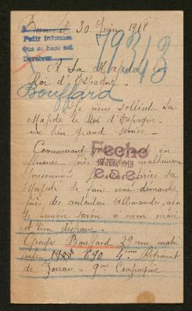 Expediente de Georges Bouffard