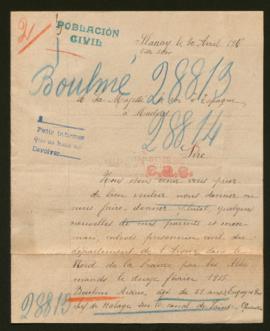 Expediente de la familia Boulmé y de Léon Hénocque