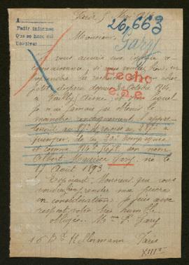 Expediente de Albert Maurice Gary