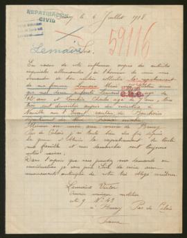 Expediente de la familia Lemaire Justin