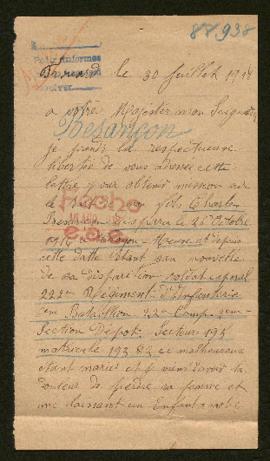 Expediente de Charles Besançon