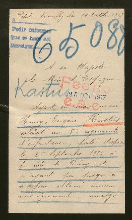 Expediente de Henry Eugène Paul Kastus