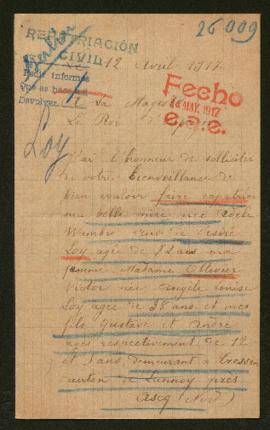 Expediente de la familia Ollivier-Loy