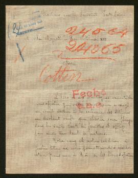 Expediente de Ferdinand Cottin y Antoine François Manet