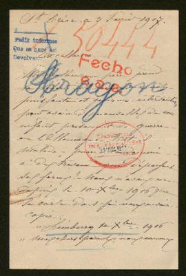 Expediente de J. M.  Eugène Aragon