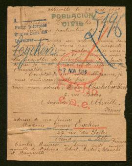 Expediente de la familia de Charles Eycken