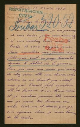 Expediente de la familia Dubar Horrie