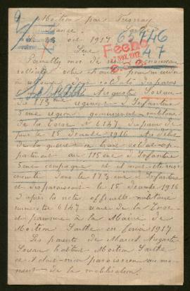 Expediente de Marcel Auguste Soreau y Emile Poulain