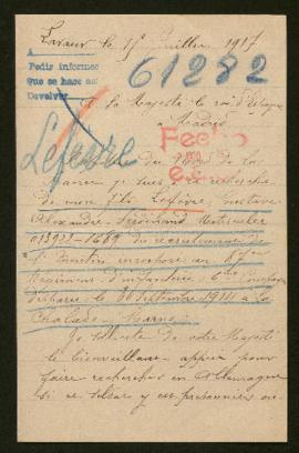 Expediente de Gustave Alexandre Ferdinand Lefèvre