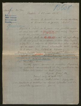 Expediente de François Casimir Jassin