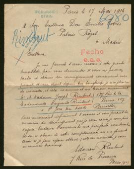 Expediente de la familia de Edouard Rimbout