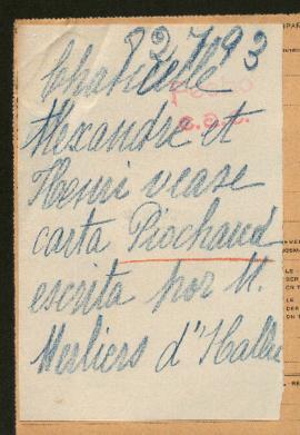 Expediente de Henry Chancelle