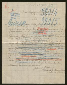 Expediente de Jules Mairesse y esposa y de madame veuve Lefebvre Véron