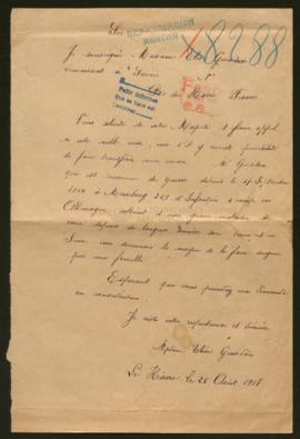 Expediente de monsieur Guesdon