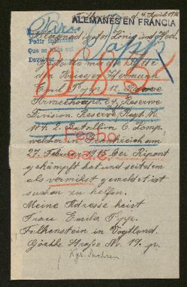 Expediente de Hermann Emil Popp