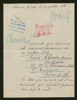 Expediente de Maurice Clavier