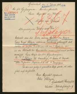 Expediente de Franz Joseph Schleyer
