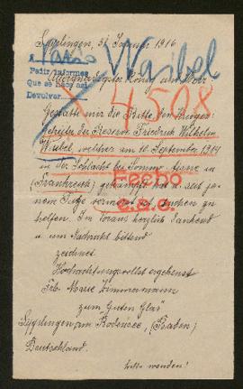 Expediente de Friedrich Wilhelm Waibel