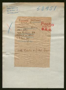 Expediente de Guillaume Carcassés