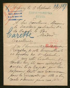 Expediente de Elise Carette Gérin e hijos