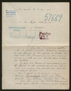 Expediente de Berthe Vandenberghe Wadin