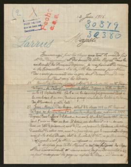 Expediente de Marcellin Eugène Larrus y Jean Marie Daubagna