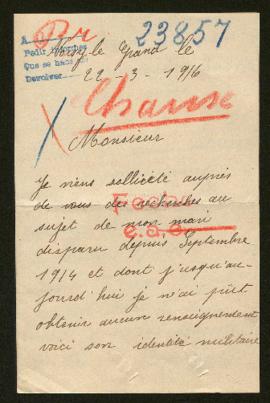 Expediente de Ernest Auguste Chaux