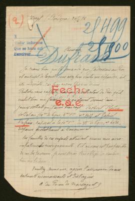 Expediente de Jean Gabriel Dufraix y Robert Platon