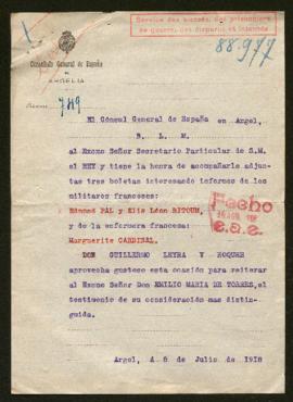 Expediente de Edmond Pal, Elie Léon Bitoum y Marguerite Cardinal
