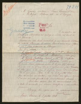 Expediente de François y Barthélemy Gaudy