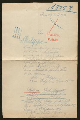 Expediente de Paul Auguste Philippe
