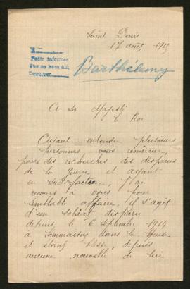 Expediente de Eugène Barthélemy