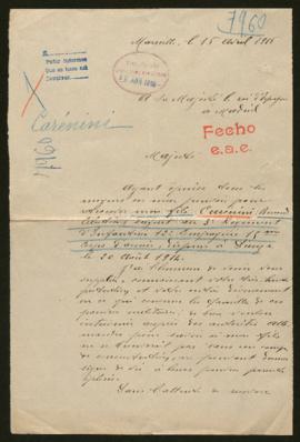 Expediente de Ernest Carénini