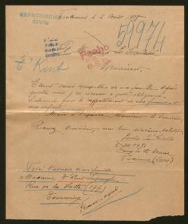 Expediente de madame Z'Kint Lepengle y sus hijos