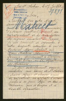 Expediente de Marie Adéline Malicet Blanchet