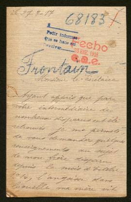 Expediente de Raoul Auguste Alcide Frontain