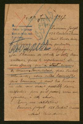 Expediente de madame Joseph Tavernier