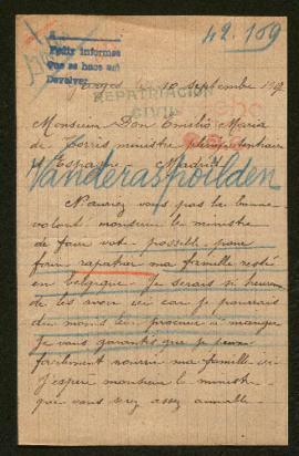 Expediente de la familia de Firmin Vanderaspoilden