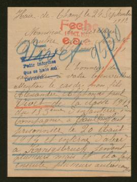 Expediente de Alexandre Alphonse Paul Vivet