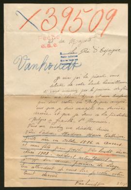 Expediente de la familia Vandhoudt Gerits