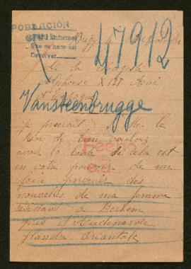 Expediente de Euphrasie van Steenbrugge