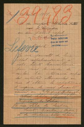 Expediente de la familia Lefèvre Hazard