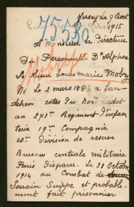 Expediente de Louis Marie Mobry