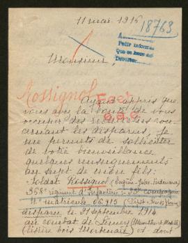 Expediente de Eugène Jules Ferdinand Rossignol