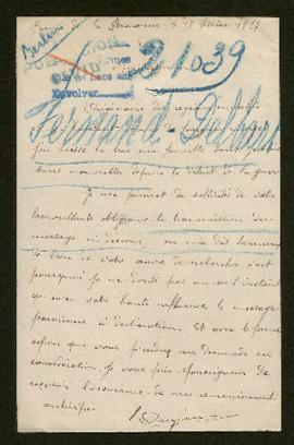 Expediente de madame Fernand Delbart y familia