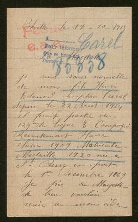 Expediente de Henri Edouard Séraphin Carel