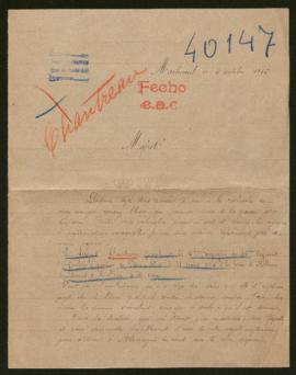 Expediente de Joseph Chantreau